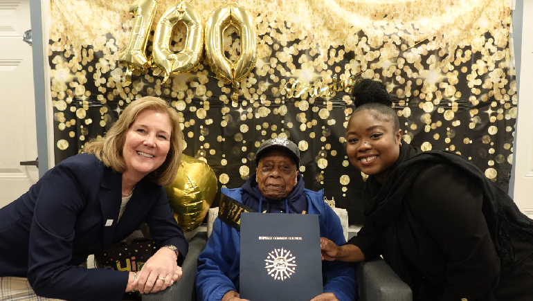 Celebrating at the 100th Birthday Party